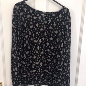 Zara Open Back Floral Blouse